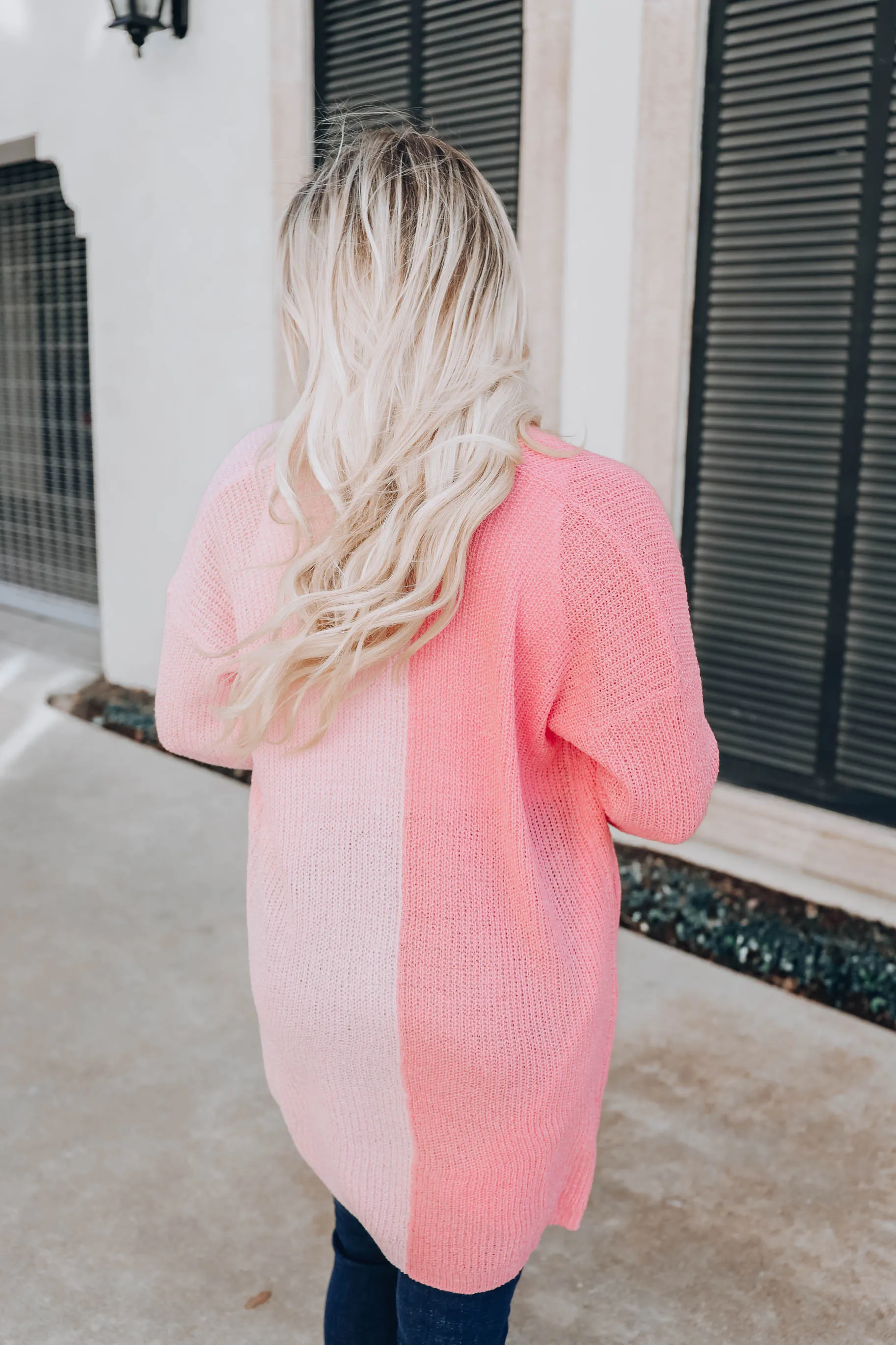 Evangeline Open Front Cardigan - Azalea
