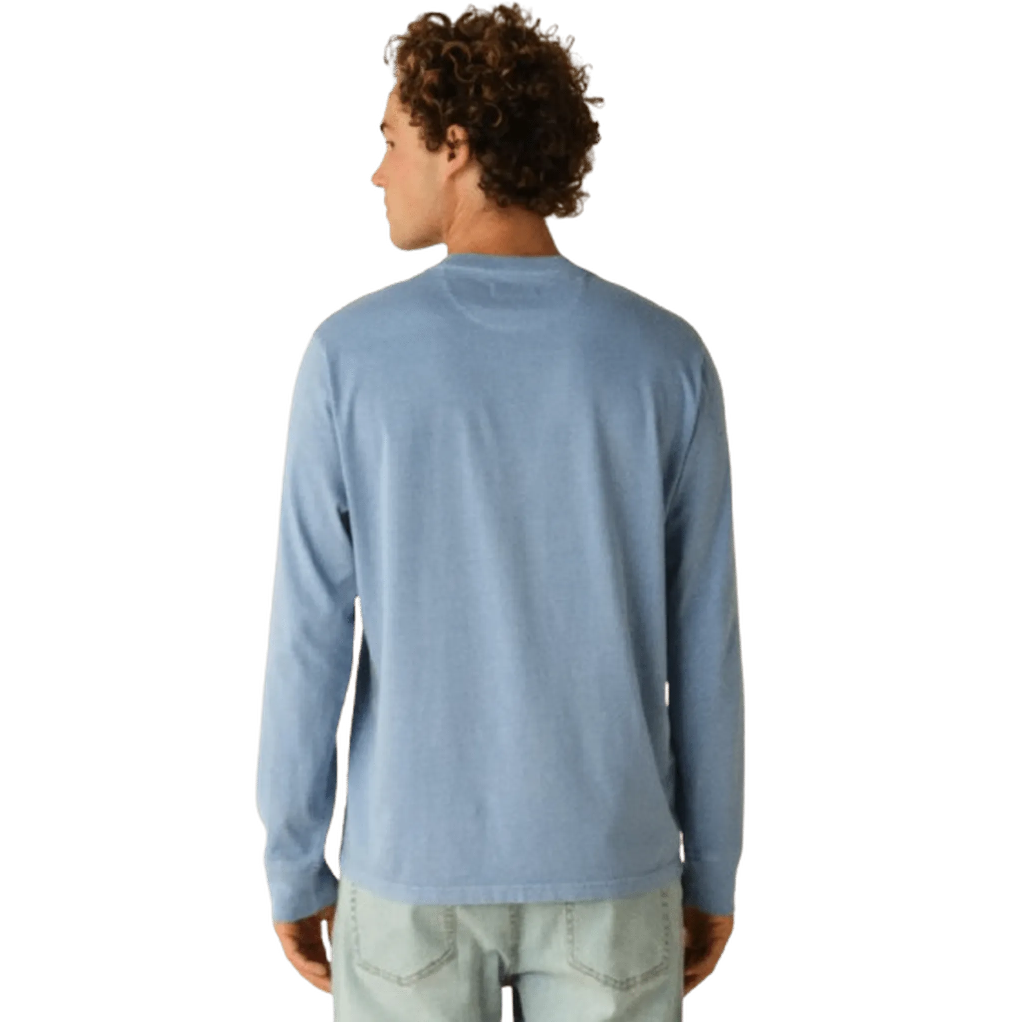 FAIR HARBOR: Light Blue Saltaire Henley