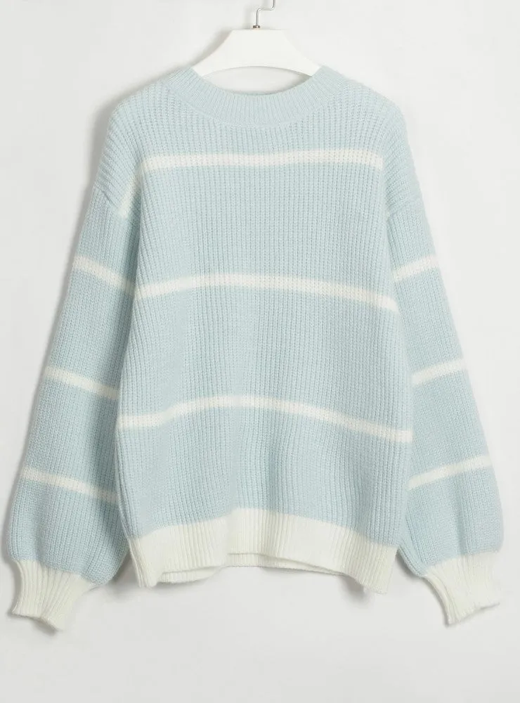Fashion Striped Simple Casual Sweater