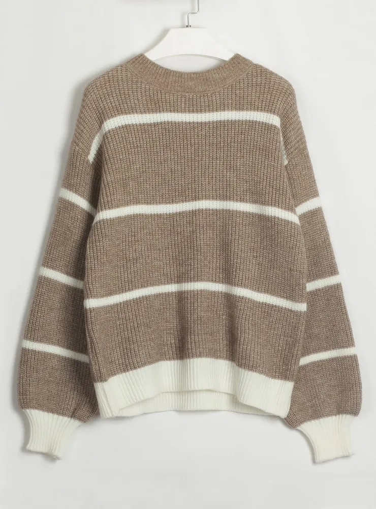 Fashion Striped Simple Casual Sweater