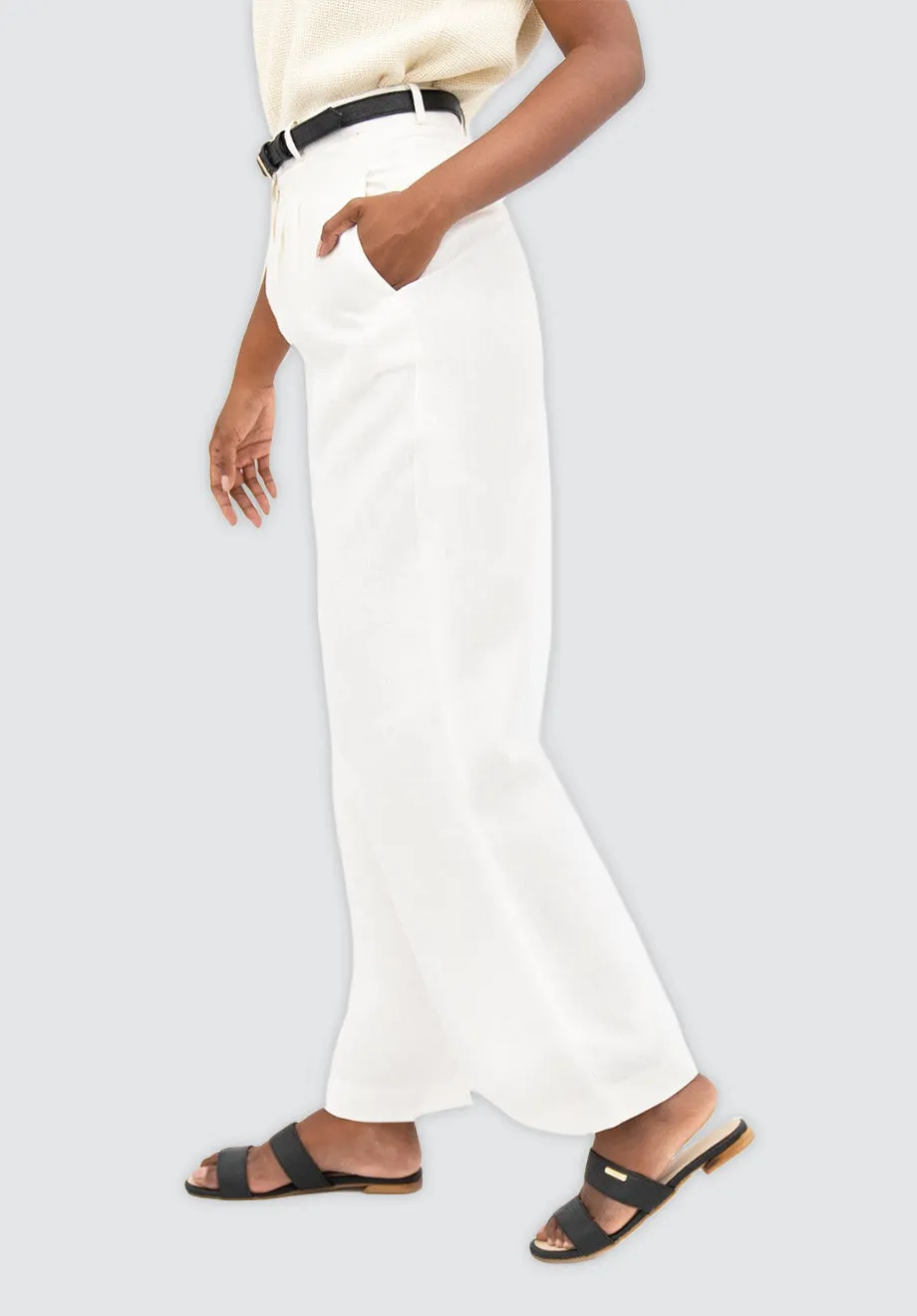French Riviera NCE - Wide Leg Pants | Porcelain