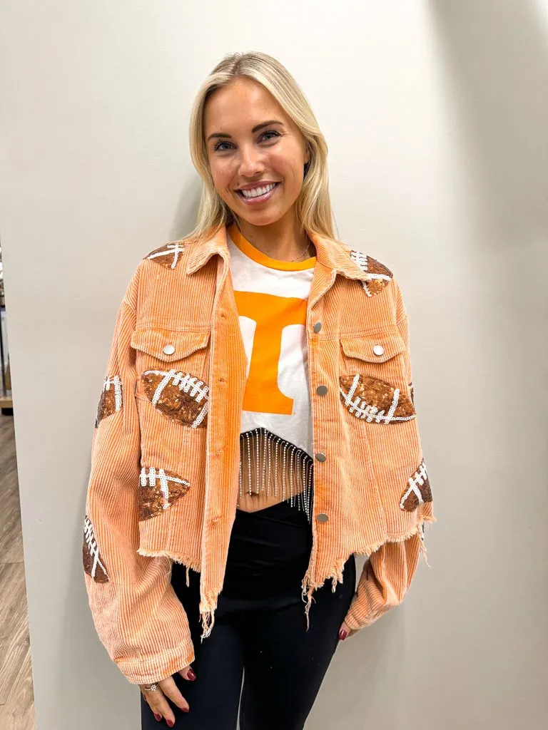 Game Day Football Corduroy Jacket