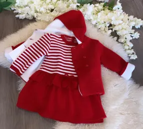 Girls striped dress and jacket