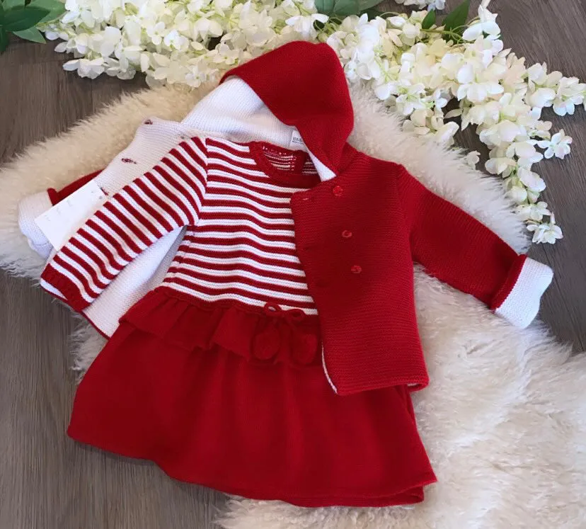 Girls striped dress and jacket
