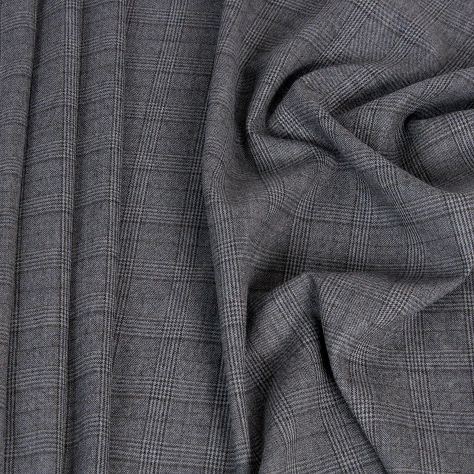Grey Prince of Wales Suiting Fabric 1446