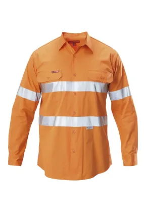 Hard Yakka Mens Core Koolgear L/S Hi Vis Shirt Taped
