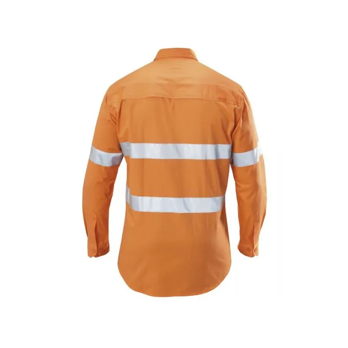 Hard Yakka Mens Core Koolgear L/S Hi Vis Shirt Taped