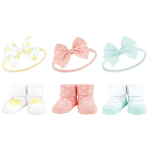 Hudson Baby Headband and Socks Giftset, Lemon