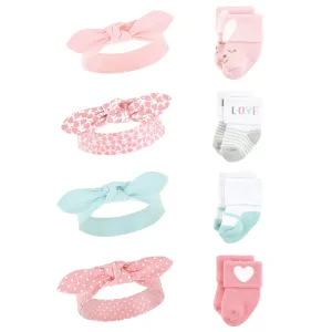 Hudson Baby Headband and Socks Set, Bunny