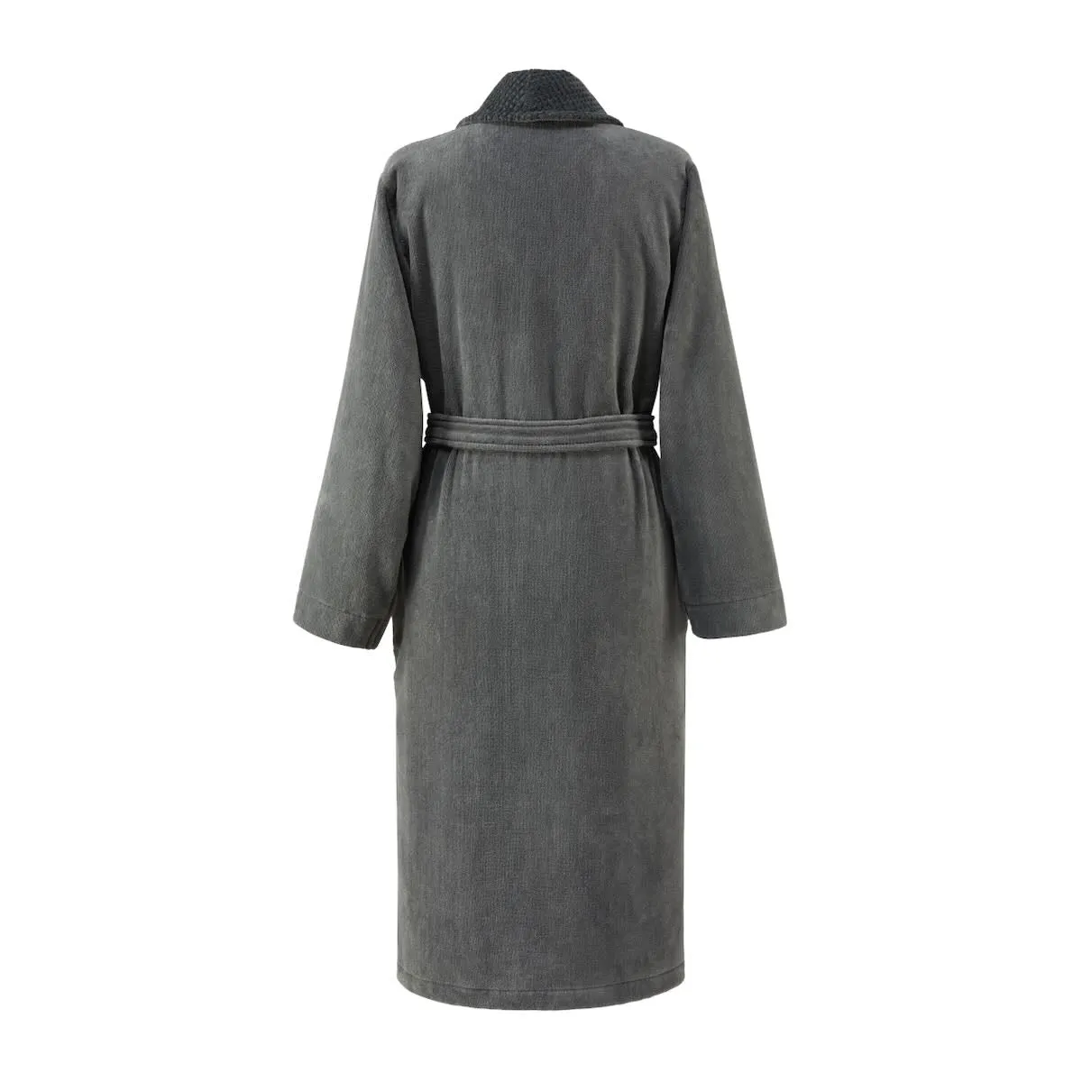 Hugo Boss Double B Charcoal Shawl Collar Bathrobe (Men's) by Yves Delorme