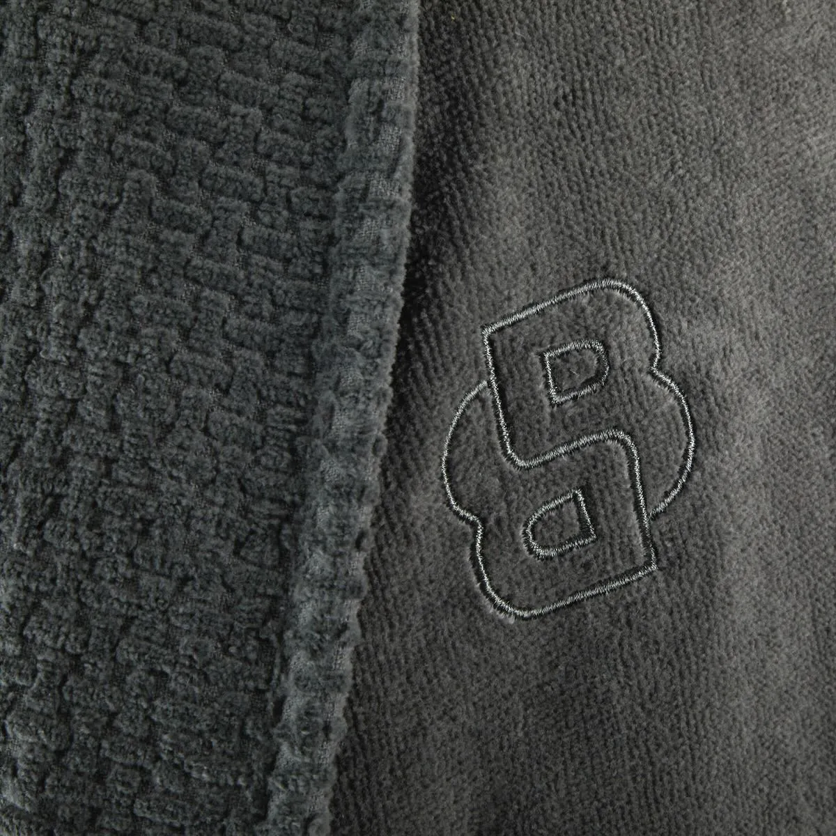 Hugo Boss Double B Charcoal Shawl Collar Bathrobe (Men's) by Yves Delorme