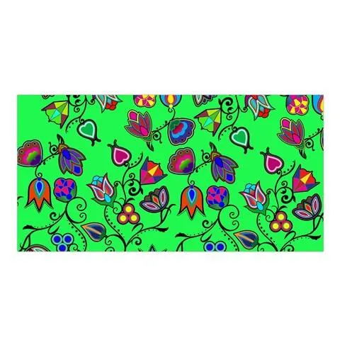 Indigenous Paisley Green Satin Shawl