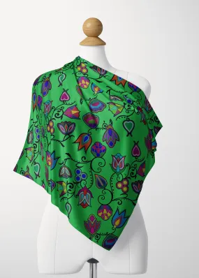 Indigenous Paisley Green Satin Shawl