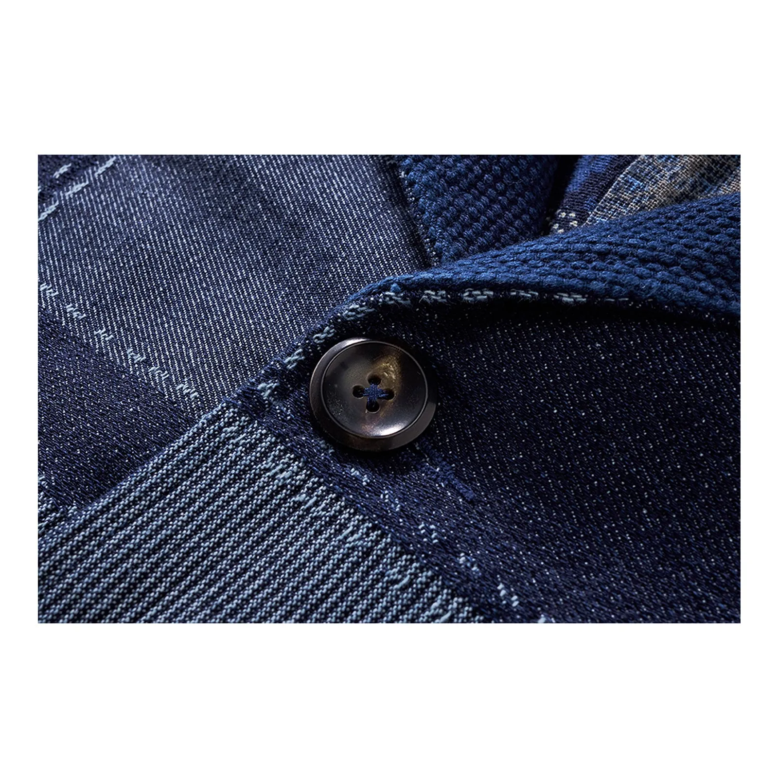 Indigo Jacket Blazer Collar Vintage Jacket
