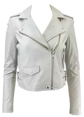 IRO Asheville Leather Jacket in Grey