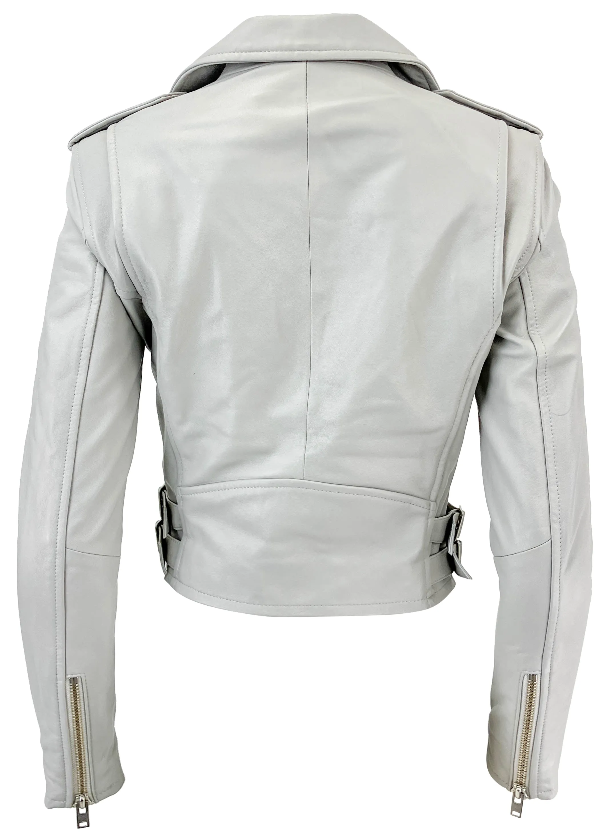 IRO Asheville Leather Jacket in Grey