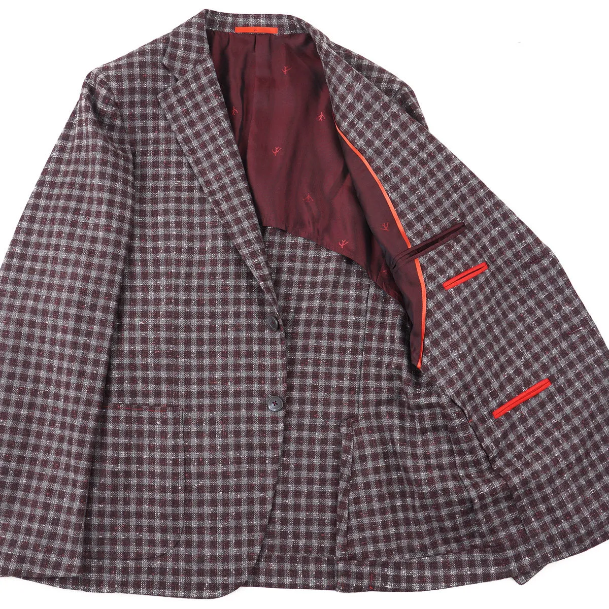 Isaia Extra-Slim Donegal Wool Sport Coat