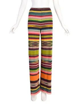 Jean Paul Gaultier Vintage 1990s Multicolor Serape Print Mesh Pants