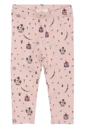 JERSEY LEGGINGS W PRINT - DUSTY ROSE TIVOLI PRINT