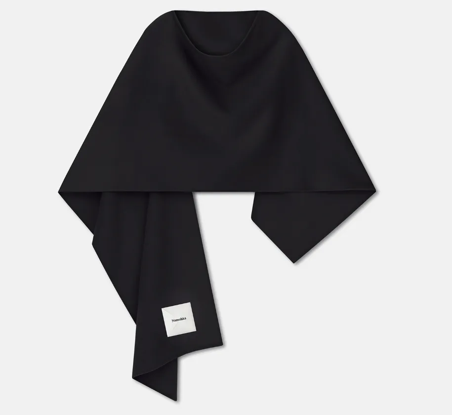 Kamin - Wool And Silk-Blend Shawl - Black
