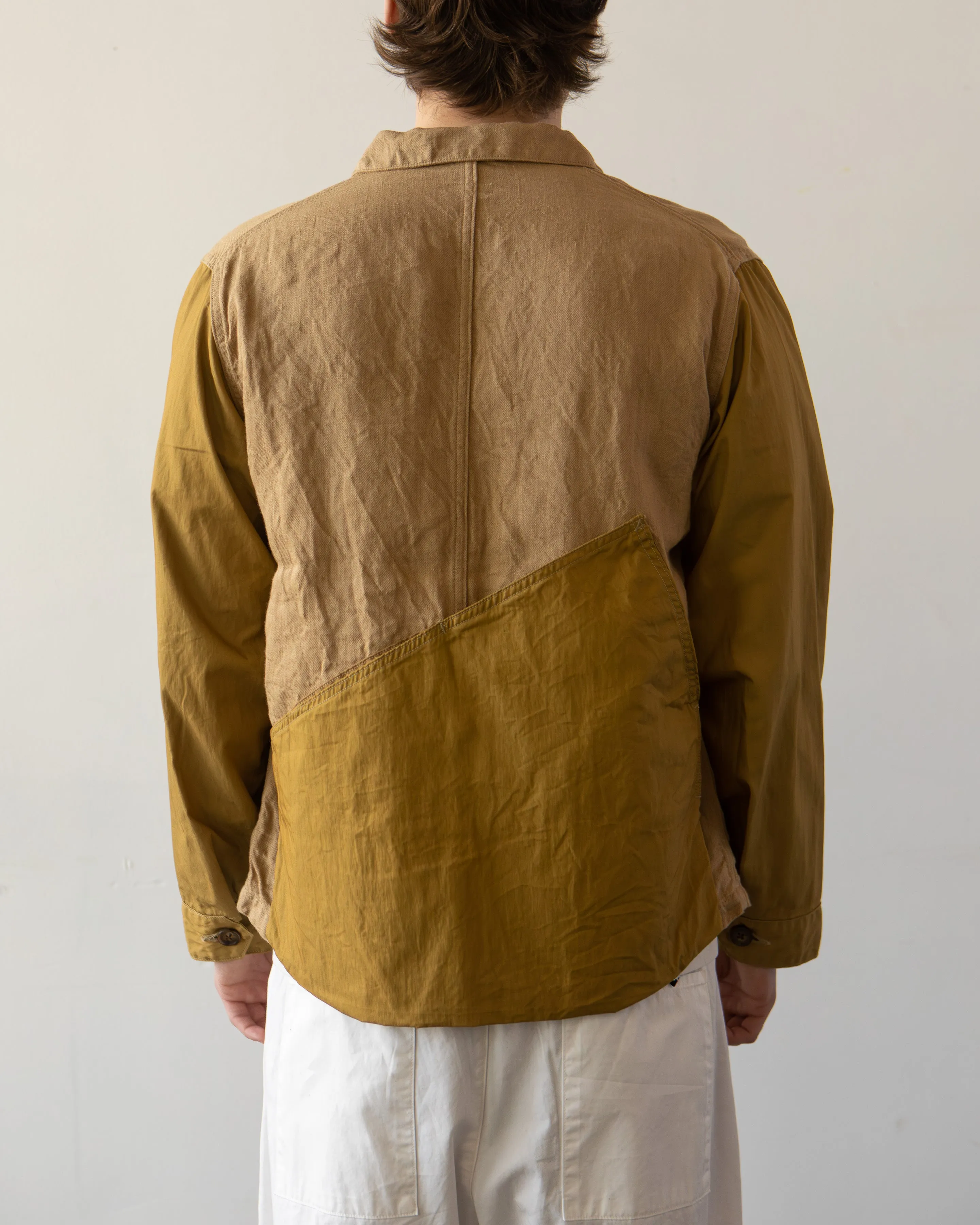 Kapital Unisex Linen Chino Cloth Ringoman Coverall, Beige