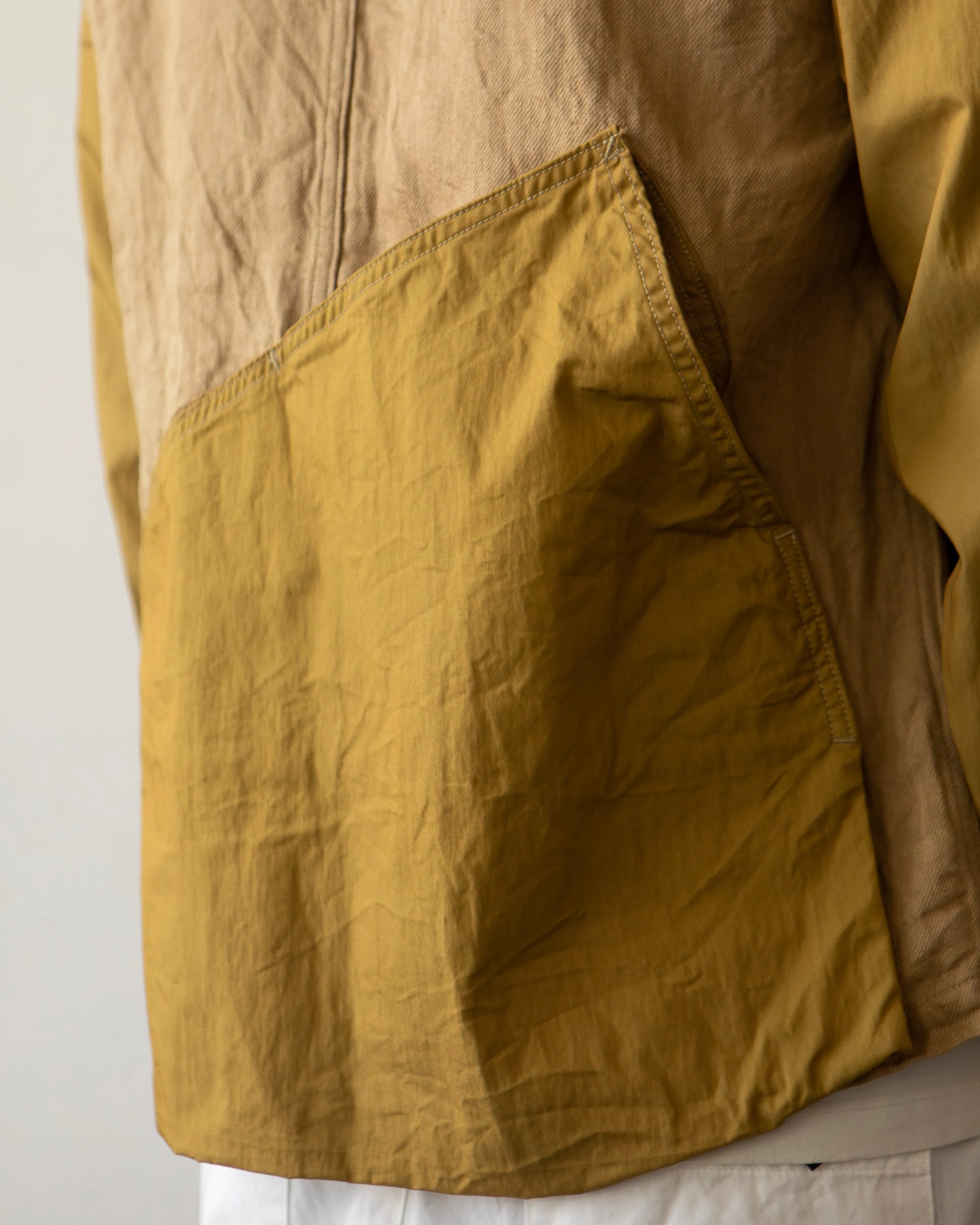 Kapital Unisex Linen Chino Cloth Ringoman Coverall, Beige