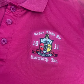 (Kappa Alpha Psi Crimson Polo Shirt Dri-Fit