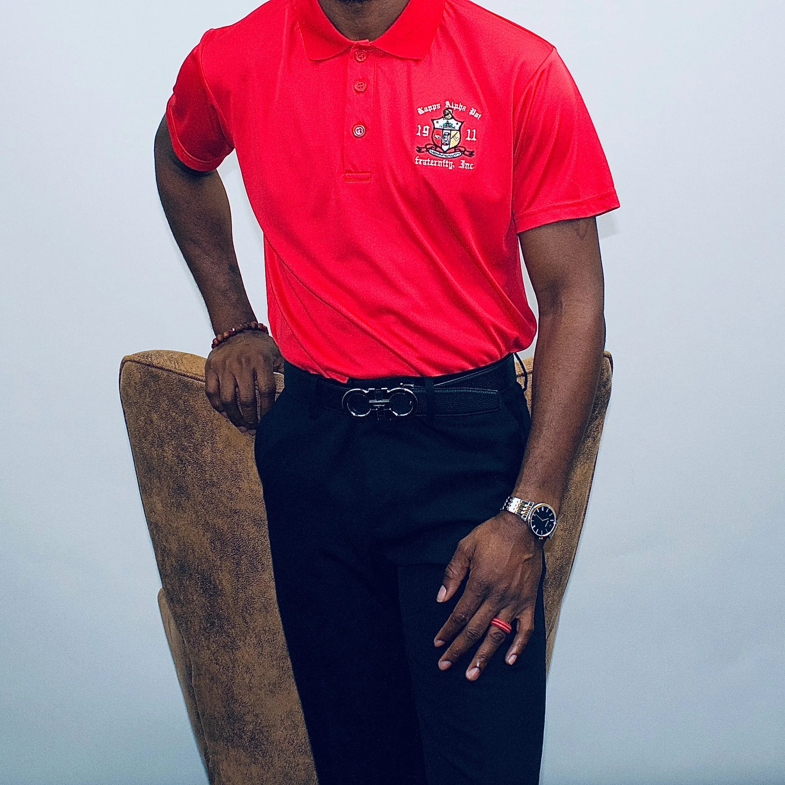 Kappa Alpha Psi Red Polo Shirt Dri-fit