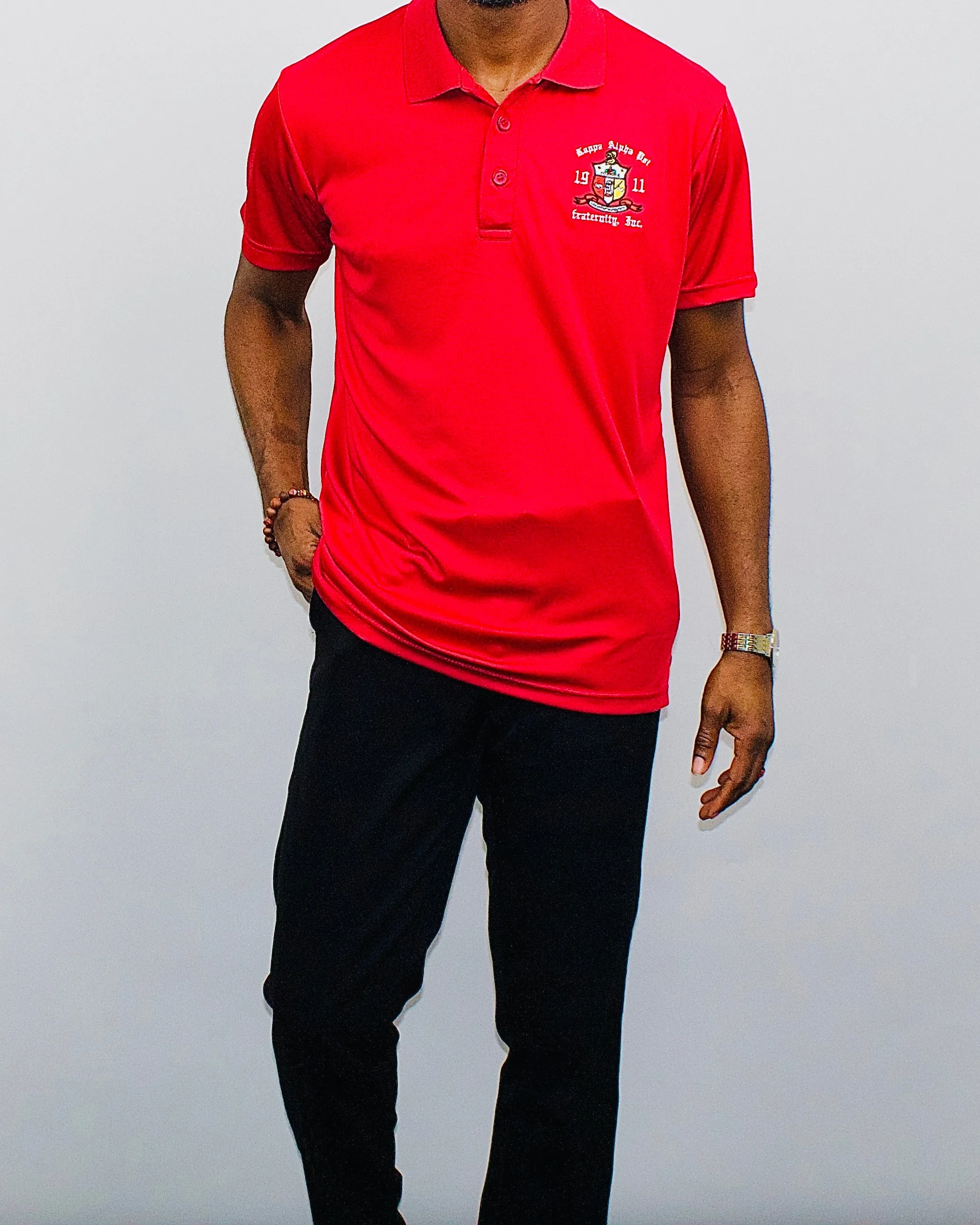 Kappa Alpha Psi White Polo Shirt Dri-Fit