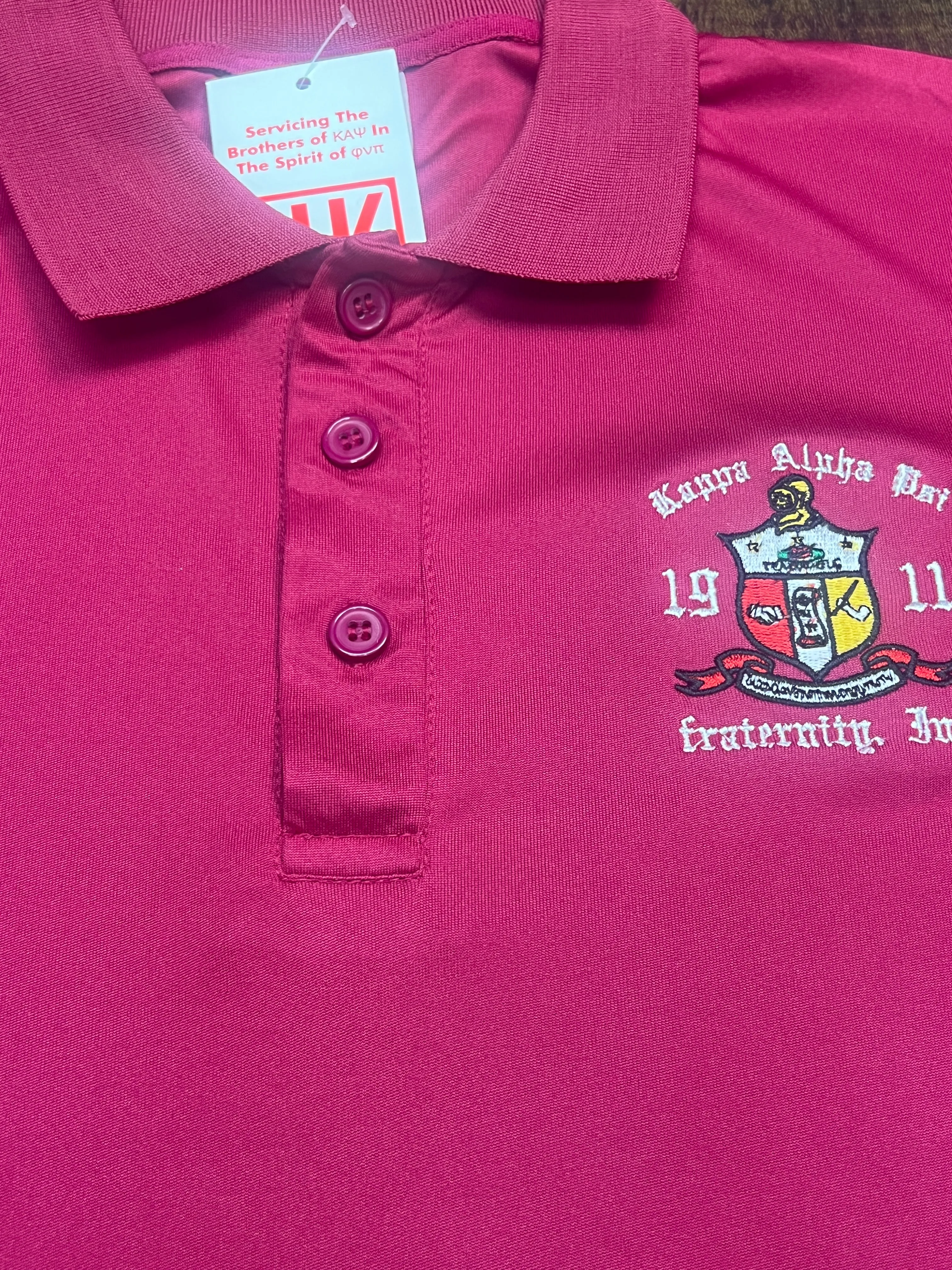 Kappa Alpha Psi White Polo Shirt Dri-Fit