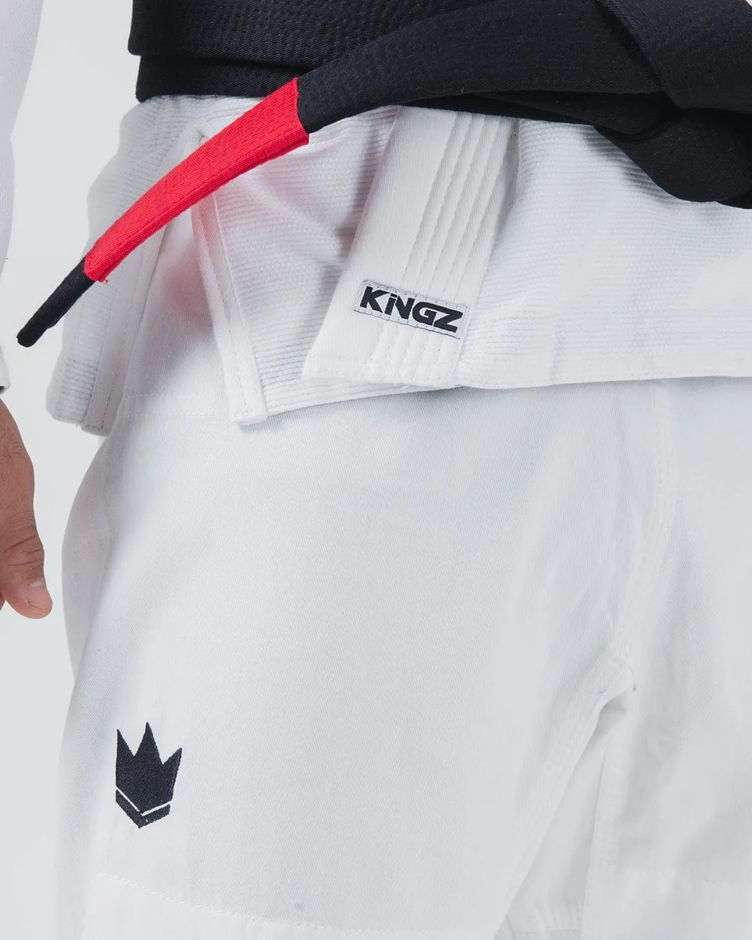 Kimono Brazilian Jiu Jitsu KINGZ Kore V2 Gi - Alb ( Centura Alba Inclusa )