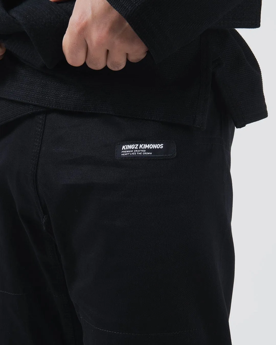 Kimono Brazilian Jiu Jitsu KINGZ Kore V2 Gi - Negru ( Centura Alba Inclusa )