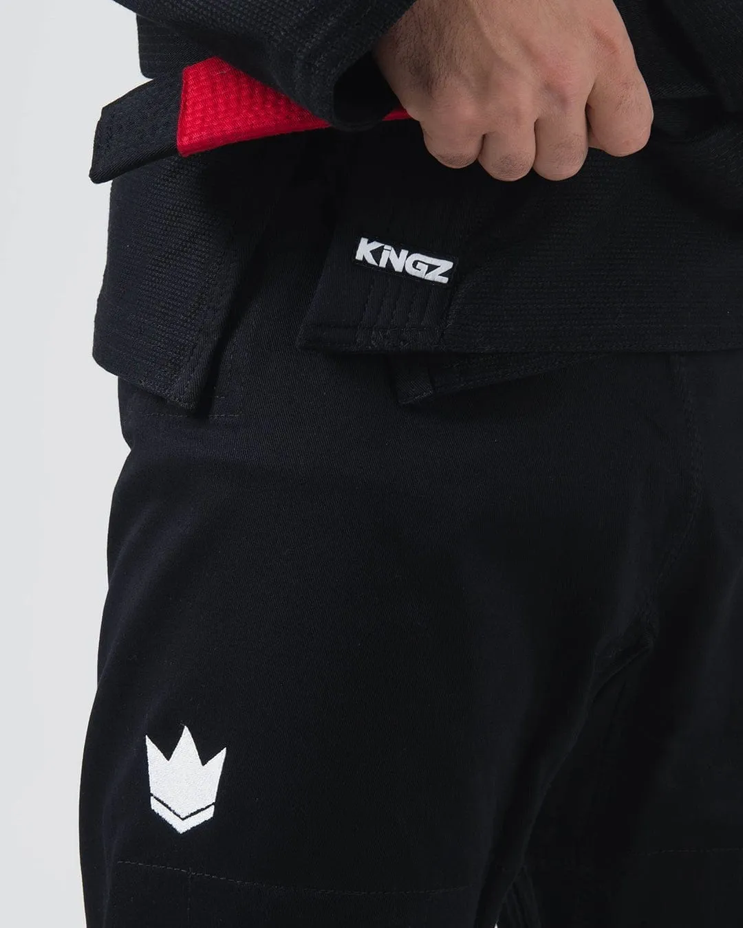 Kimono Brazilian Jiu Jitsu KINGZ Kore V2 Gi - Negru ( Centura Alba Inclusa )