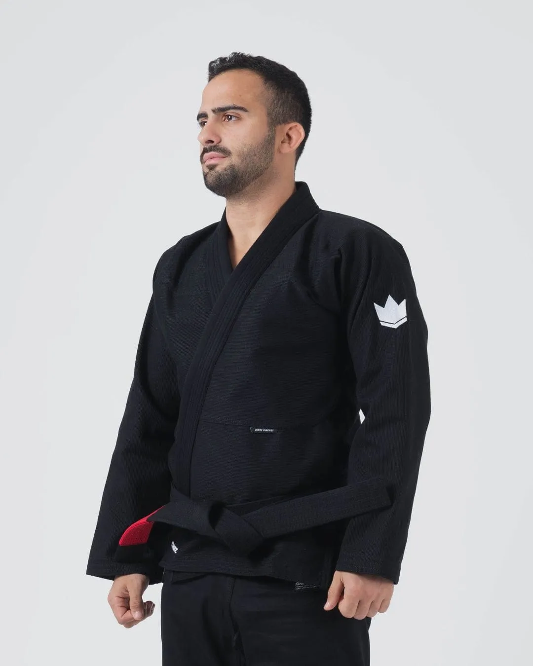Kimono Brazilian Jiu Jitsu KINGZ Kore V2 Gi - Negru ( Centura Alba Inclusa )