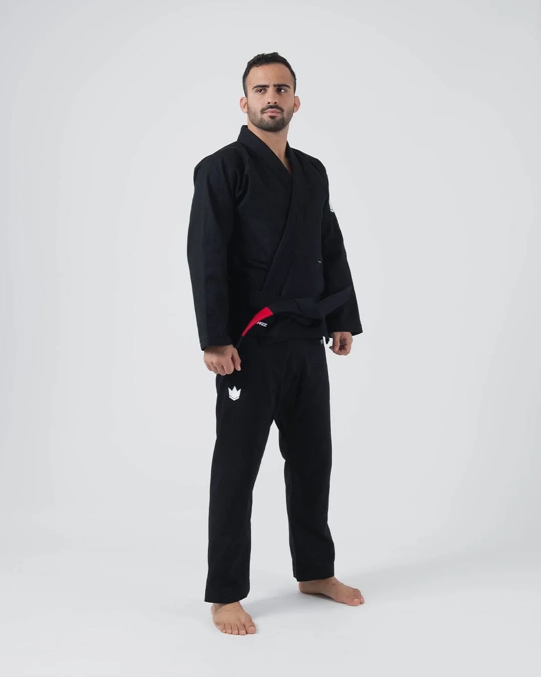Kimono Brazilian Jiu Jitsu KINGZ Kore V2 Gi - Negru ( Centura Alba Inclusa )