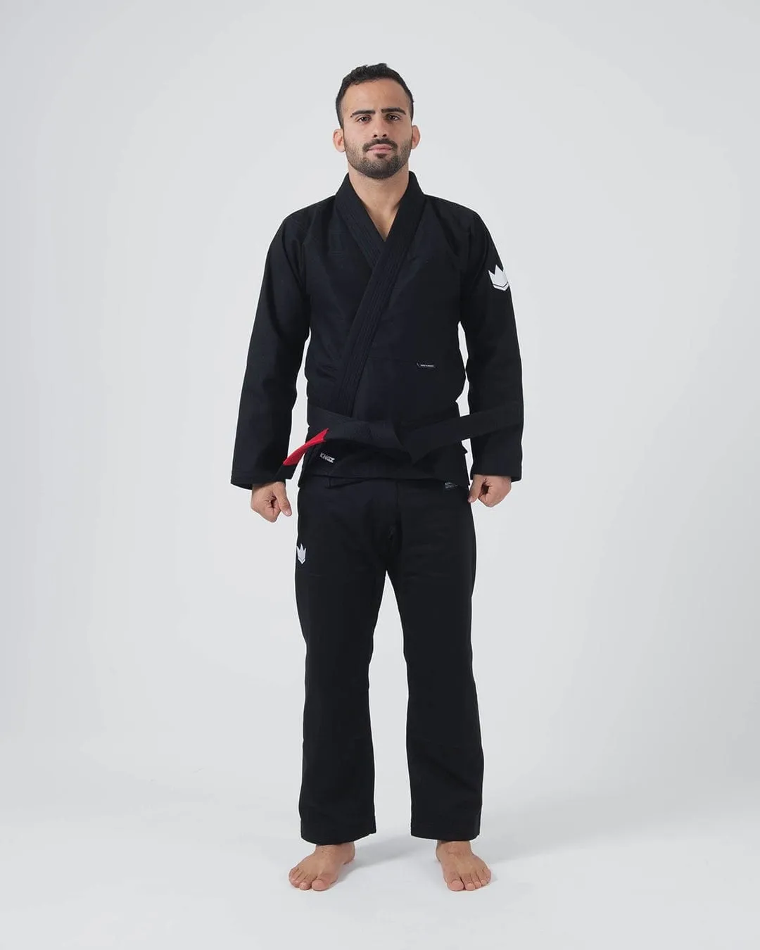 Kimono Brazilian Jiu Jitsu KINGZ Kore V2 Gi - Negru ( Centura Alba Inclusa )