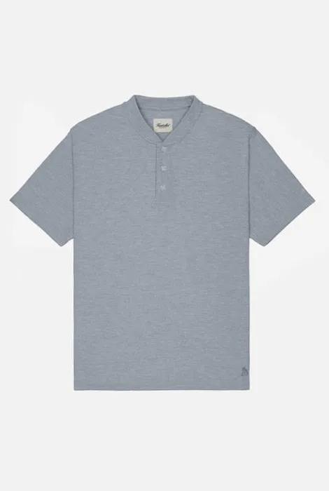 KUWALLA TEE SLUB SS HENLEY - CHARCOAL