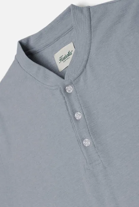 KUWALLA TEE SLUB SS HENLEY - CHARCOAL
