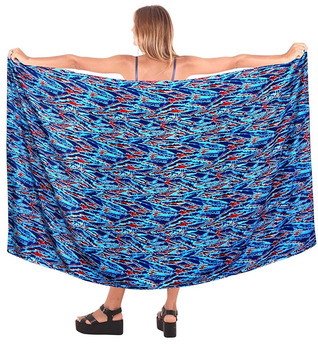 LA LEELA Women Beach Bikini Wrap Cover up Swimwear Bathing Suit 24 Plus Size