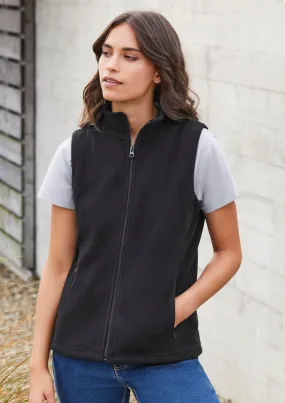 Ladies Plain Microfleece Vest