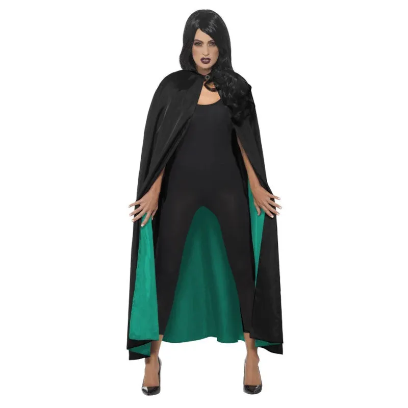 Ladies Reversible Cape-Green & Black