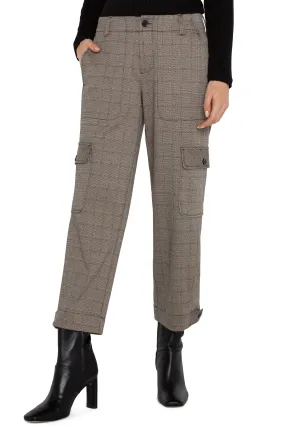 [Liverpool] Plaid Utility Cropped Cargo Pants
