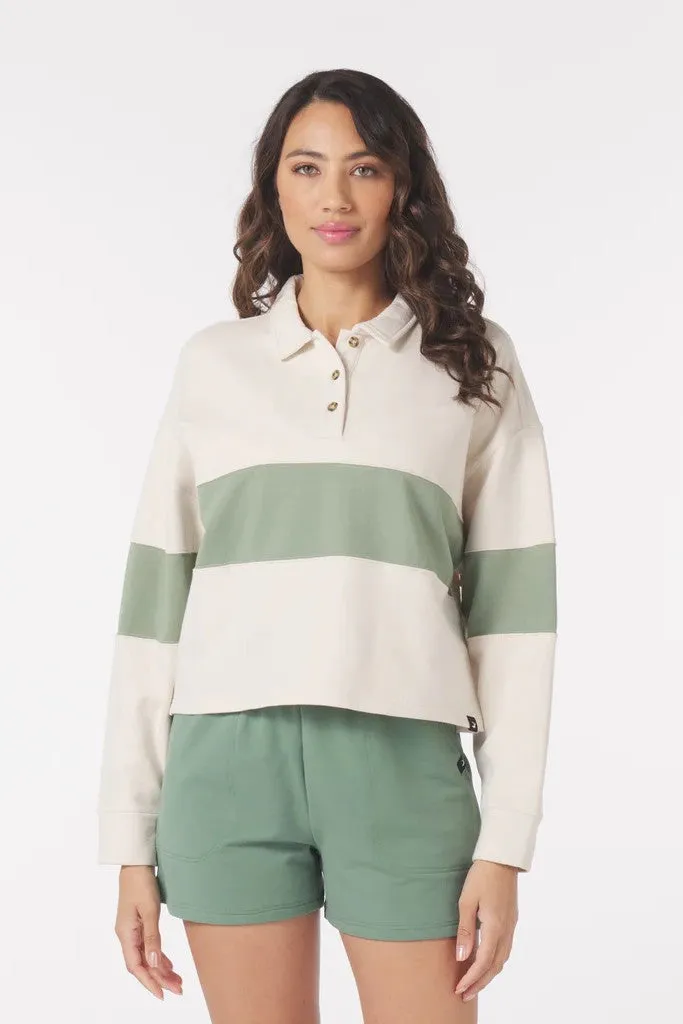 Lounge Skimmer Polo - Oatmilk Sage