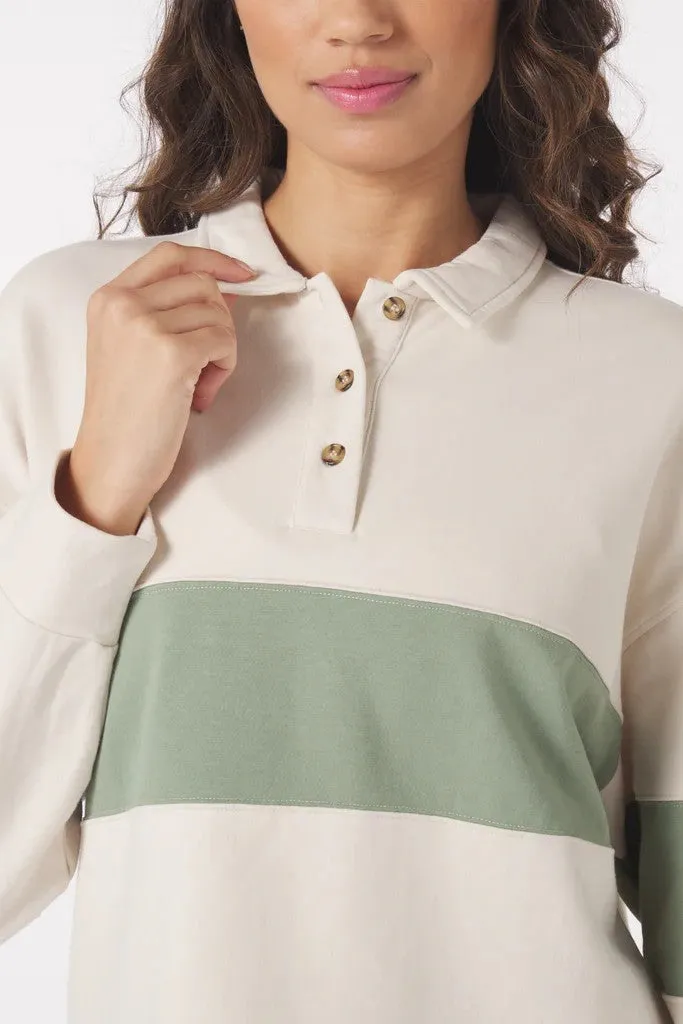 Lounge Skimmer Polo - Oatmilk Sage