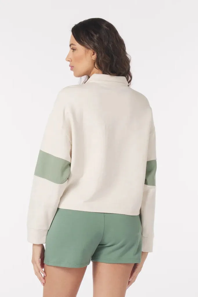 Lounge Skimmer Polo - Oatmilk Sage