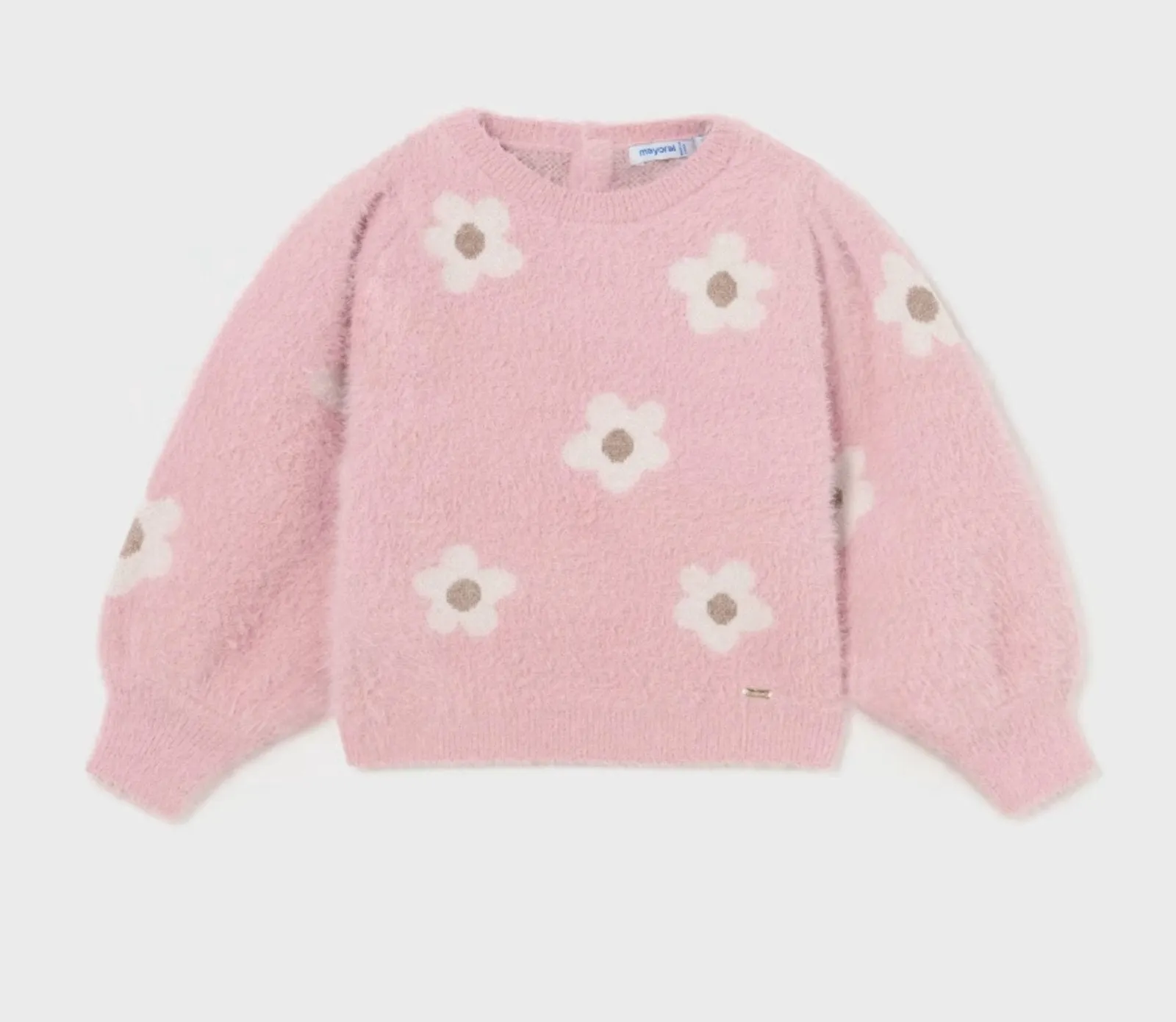 Mayoral Baby & Toddler Girls Pink Flower Knit Sweater