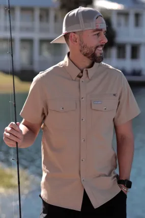 Men's Burlebo Performance Fishing Shirt - Cobblestone