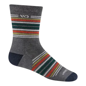 Men's Multi Stripe Midweight Micro Crew Sock