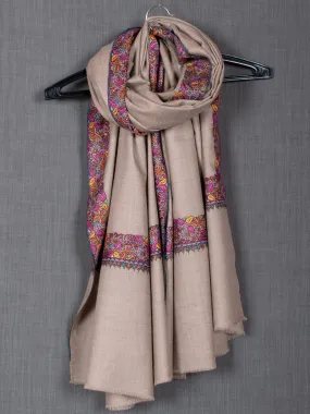 Mother's Day Manal Pashmina Shawl, Papermache Work, Handmade, 40x80"