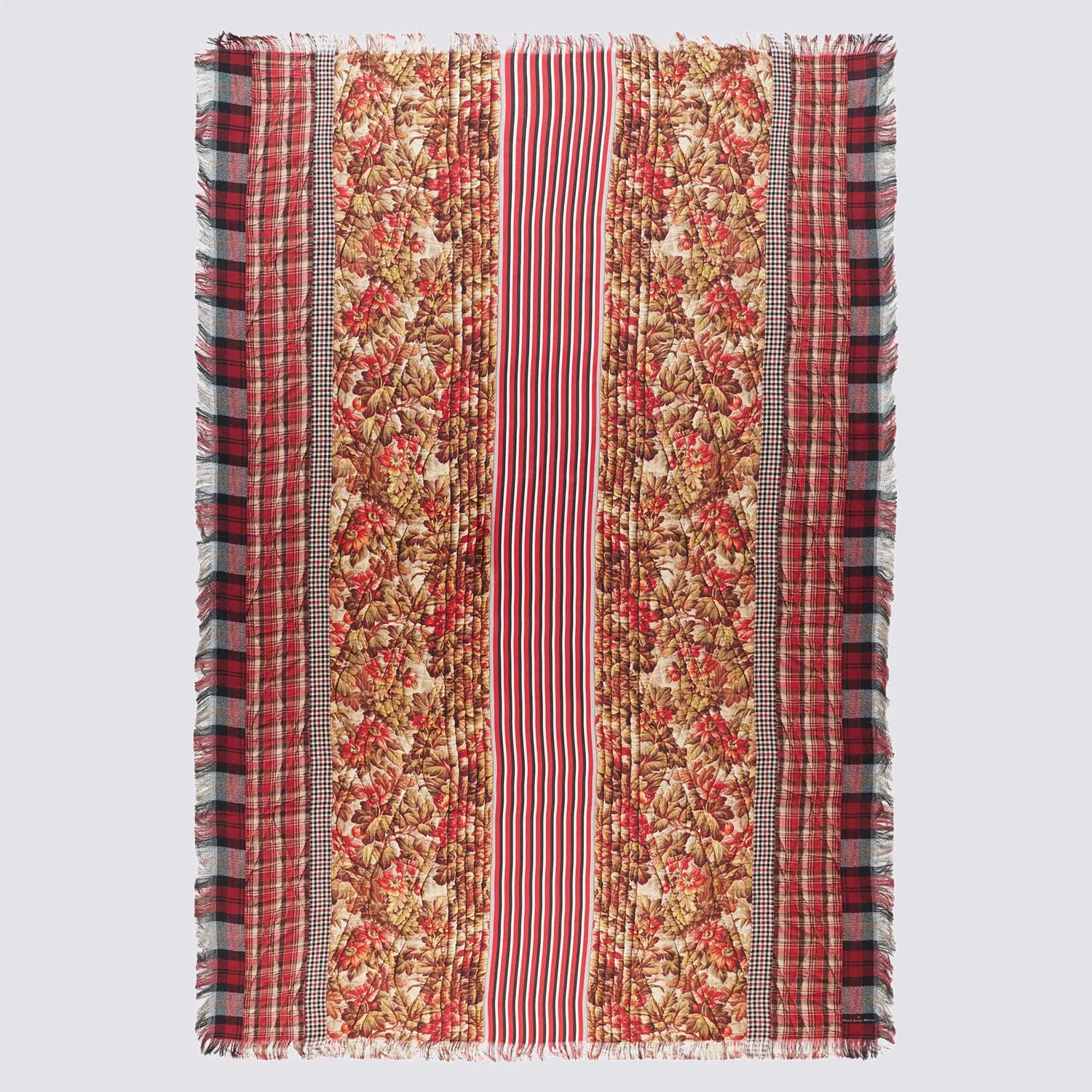 Multi-Panel Print Shawl, silk